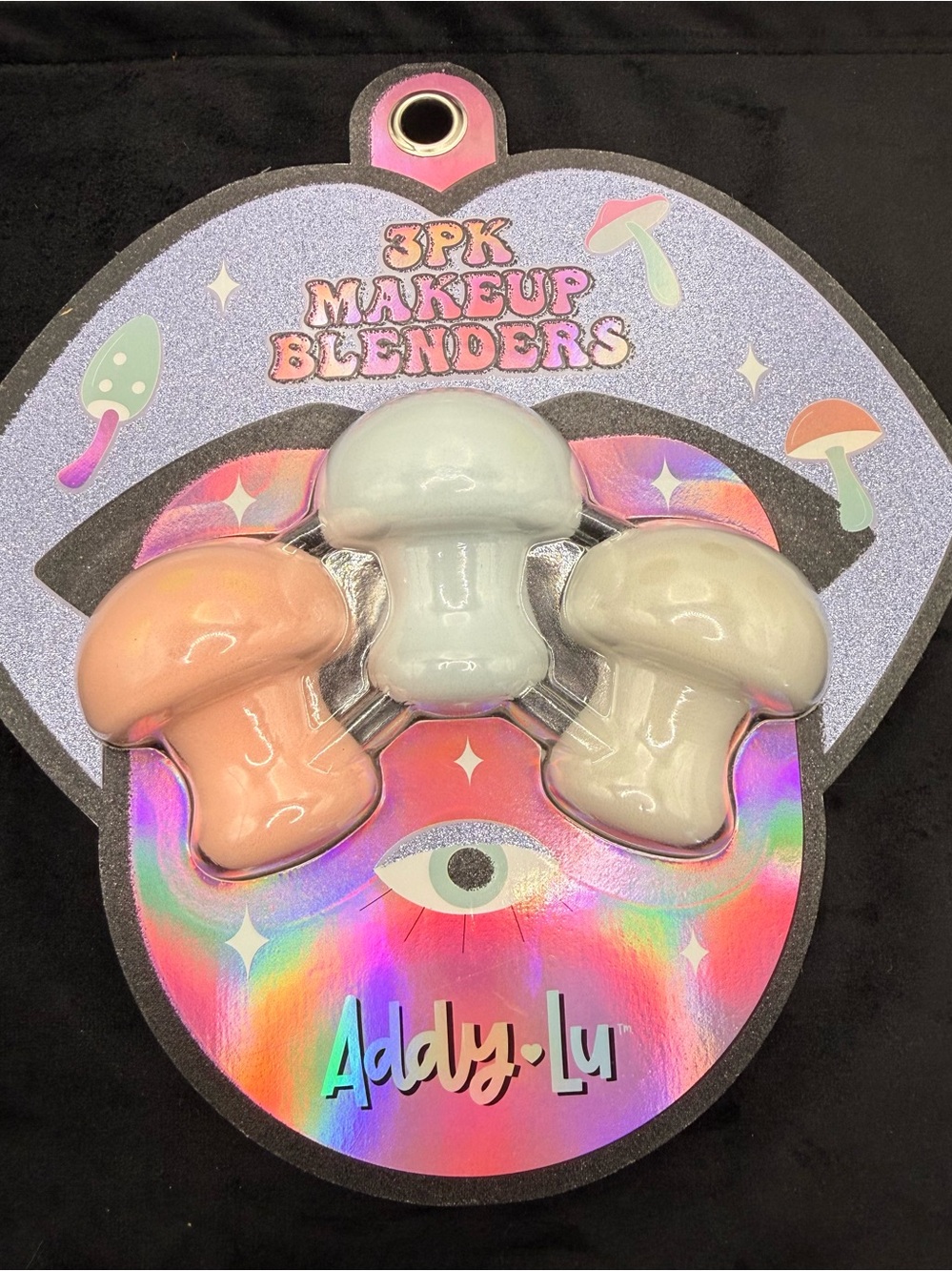 Kids 3-Pack Mushroom Makeup Blenders - Pink, White, Cream